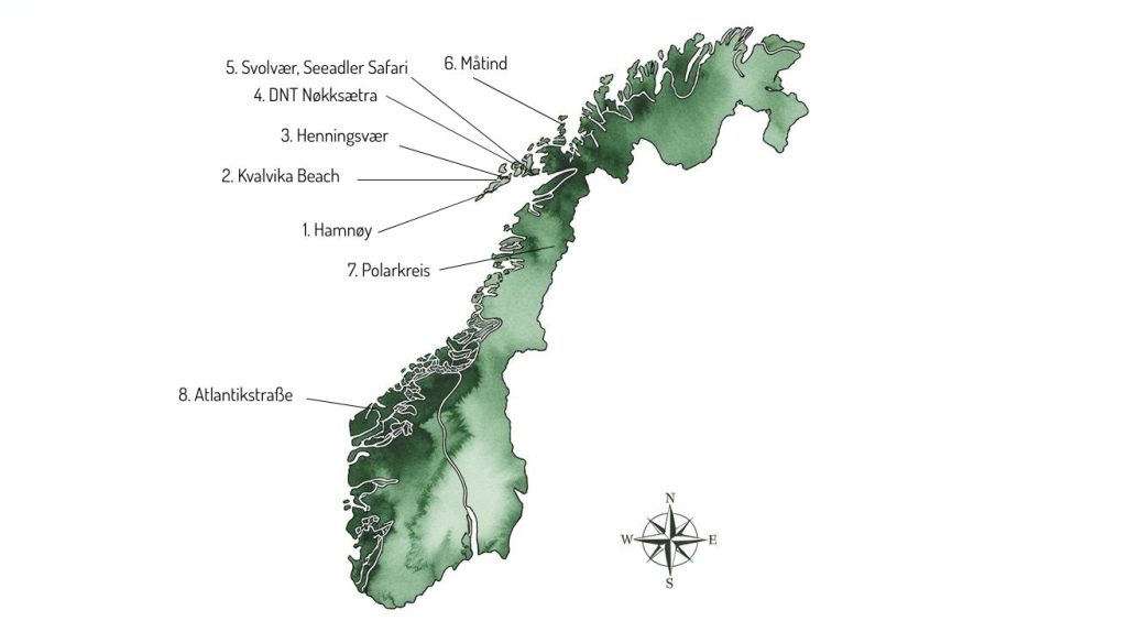 Norwegen Karte